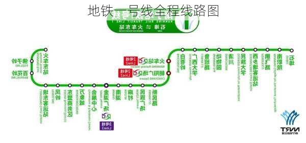 地铁一号线全程线路图