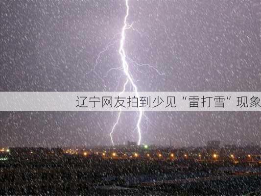 辽宁网友拍到少见“雷打雪”现象