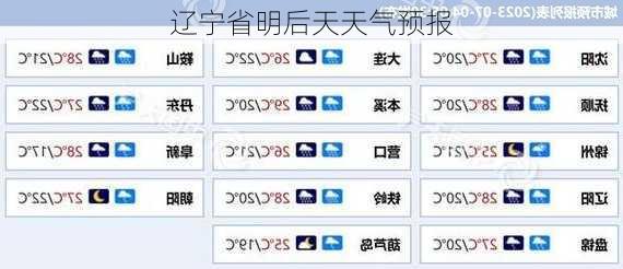 辽宁省明后天天气预报