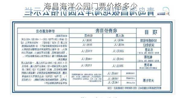 海昌海洋公园门票价格多少