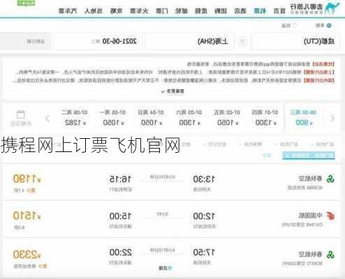 携程网上订票飞机官网
