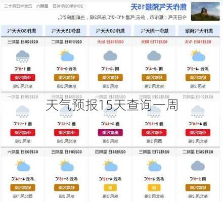 天气预报15天查询一周