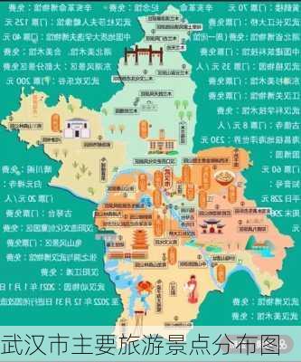 武汉市主要旅游景点分布图