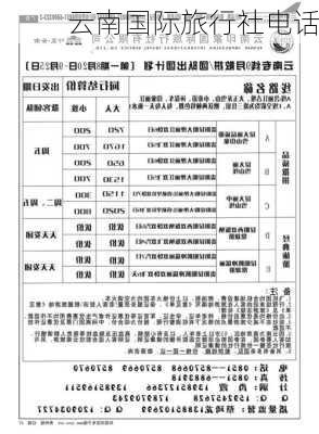 云南国际旅行社电话