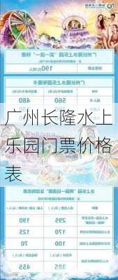 广州长隆水上乐园门票价格表