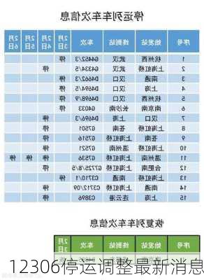 12306停运调整最新消息