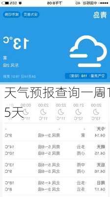 天气预报查询一周15天