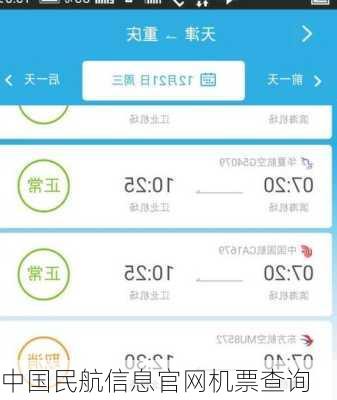 中国民航信息官网机票查询
