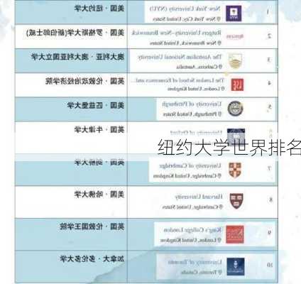 纽约大学世界排名