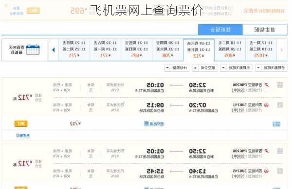 飞机票网上查询票价