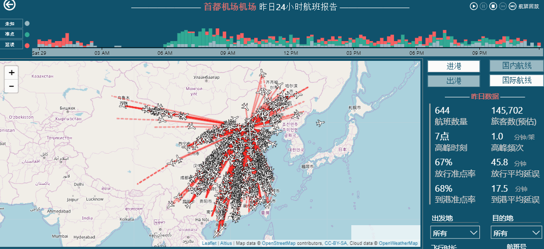 航班实时动态跟踪