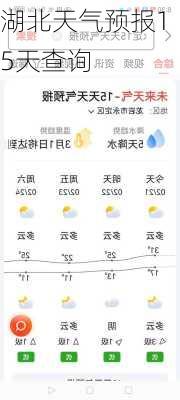 湖北天气预报15天查询