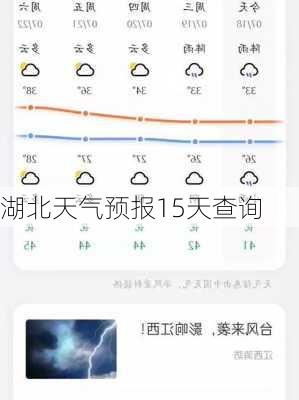 湖北天气预报15天查询