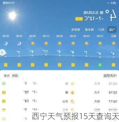 西宁天气预报15天查询天