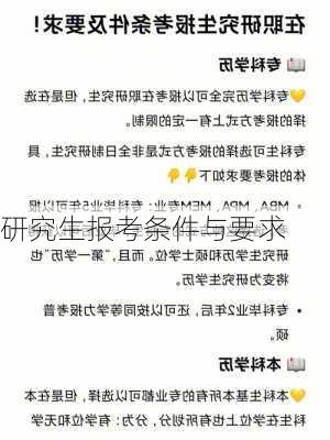 研究生报考条件与要求