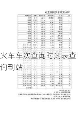 火车车次查询时刻表查询到站