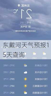 东戴河天气预报15天查询