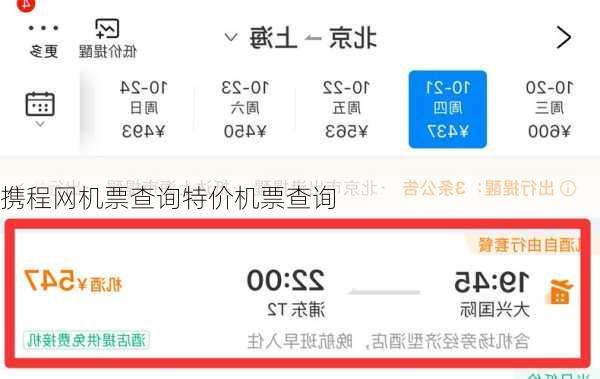携程网机票查询特价机票查询