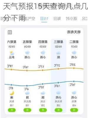 天气预报15天查询几点几分下雨