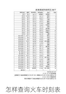 怎样查询火车时刻表