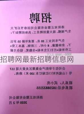 招聘网最新招聘信息网