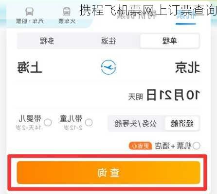 携程飞机票网上订票查询