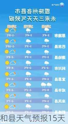 和县天气预报15天