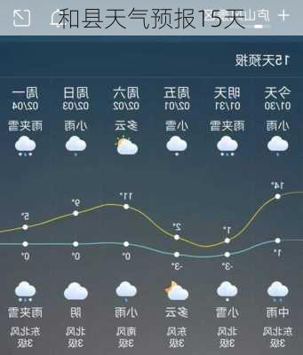 和县天气预报15天