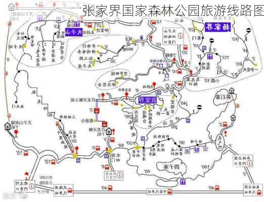 张家界国家森林公园旅游线路图