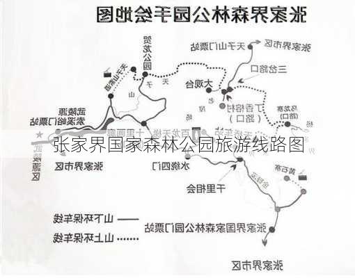 张家界国家森林公园旅游线路图