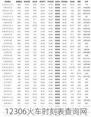 12306火车时刻表查询网