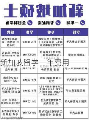 新加坡留学一年费用