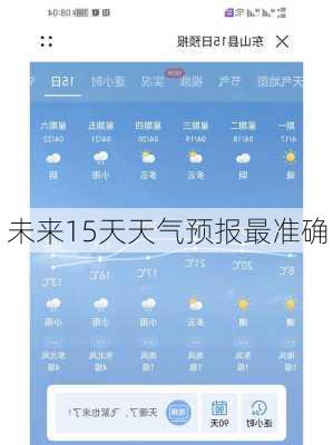 未来15天天气预报最准确