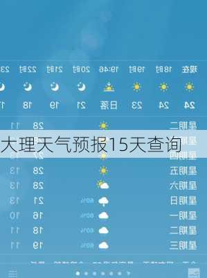 大理天气预报15天查询