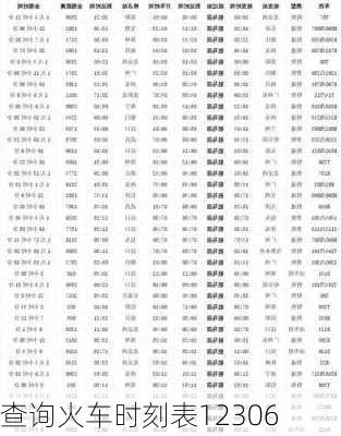 查询火车时刻表12306