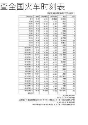 查全国火车时刻表