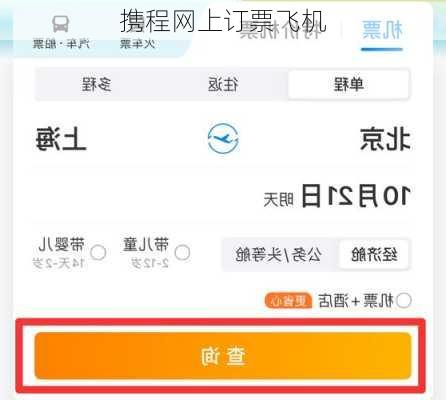 携程网上订票飞机