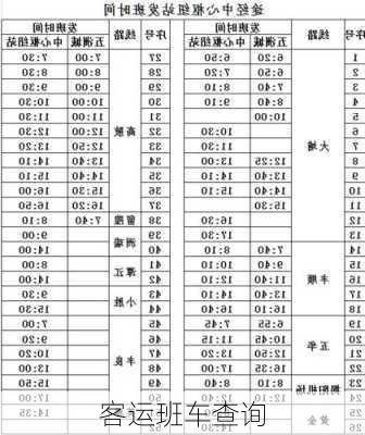 客运班车查询