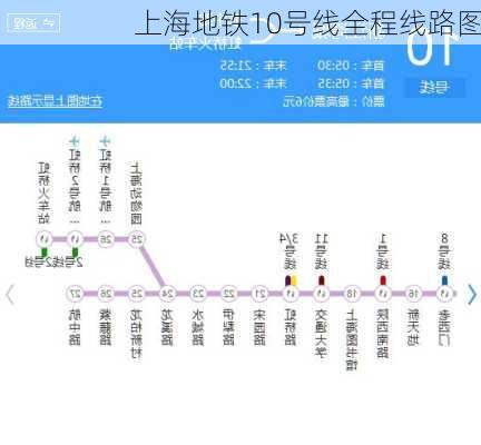 上海地铁10号线全程线路图