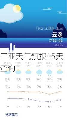 三亚天气预报15天查询