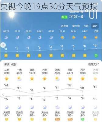 央视今晚19点30分天气预报