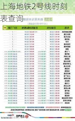 上海地铁2号线时刻表查询