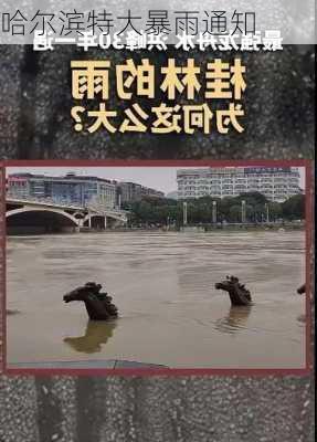 哈尔滨特大暴雨通知