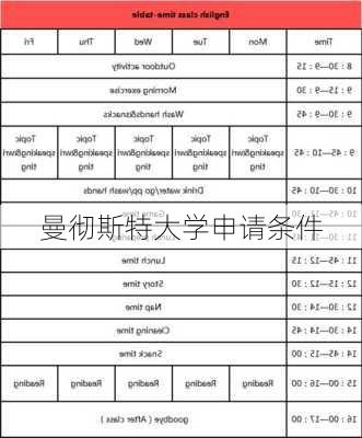 曼彻斯特大学申请条件