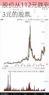 股价从112元跌到3元的股票