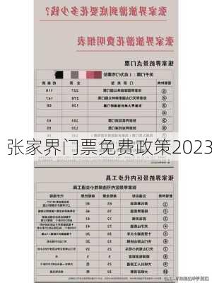 张家界门票免费政策2023