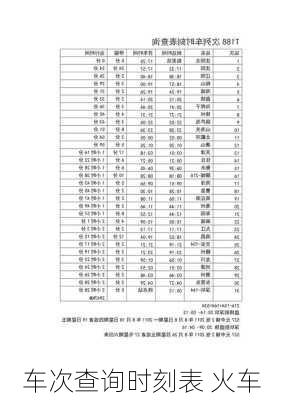 车次查询时刻表 火车