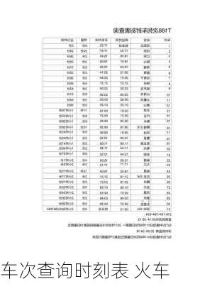 车次查询时刻表 火车