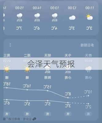 会泽天气预报