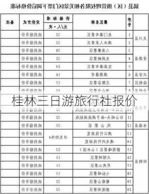 桂林三日游旅行社报价